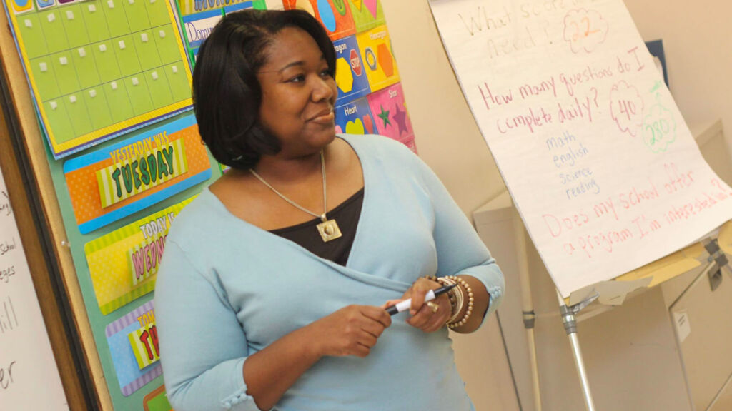Teacher in classroom
