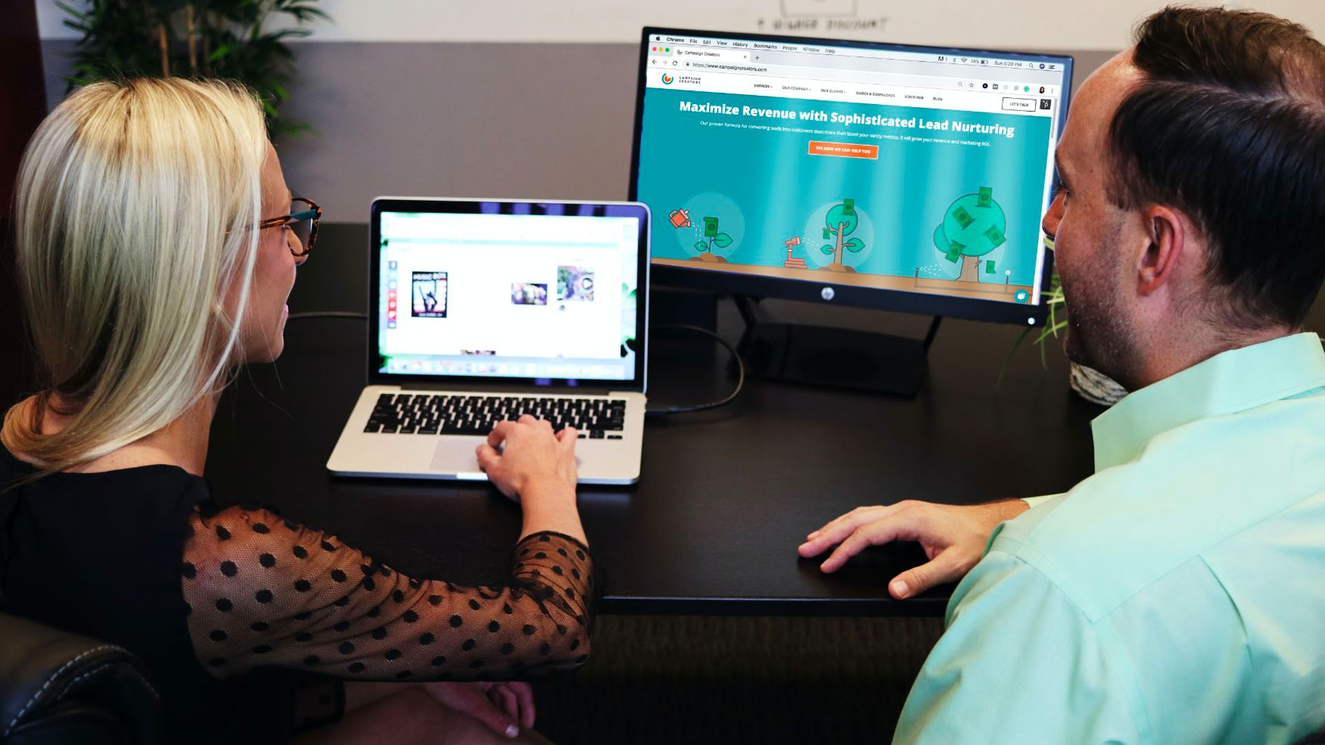 PLConnect - One More Thing two teachers planning online learning on computers