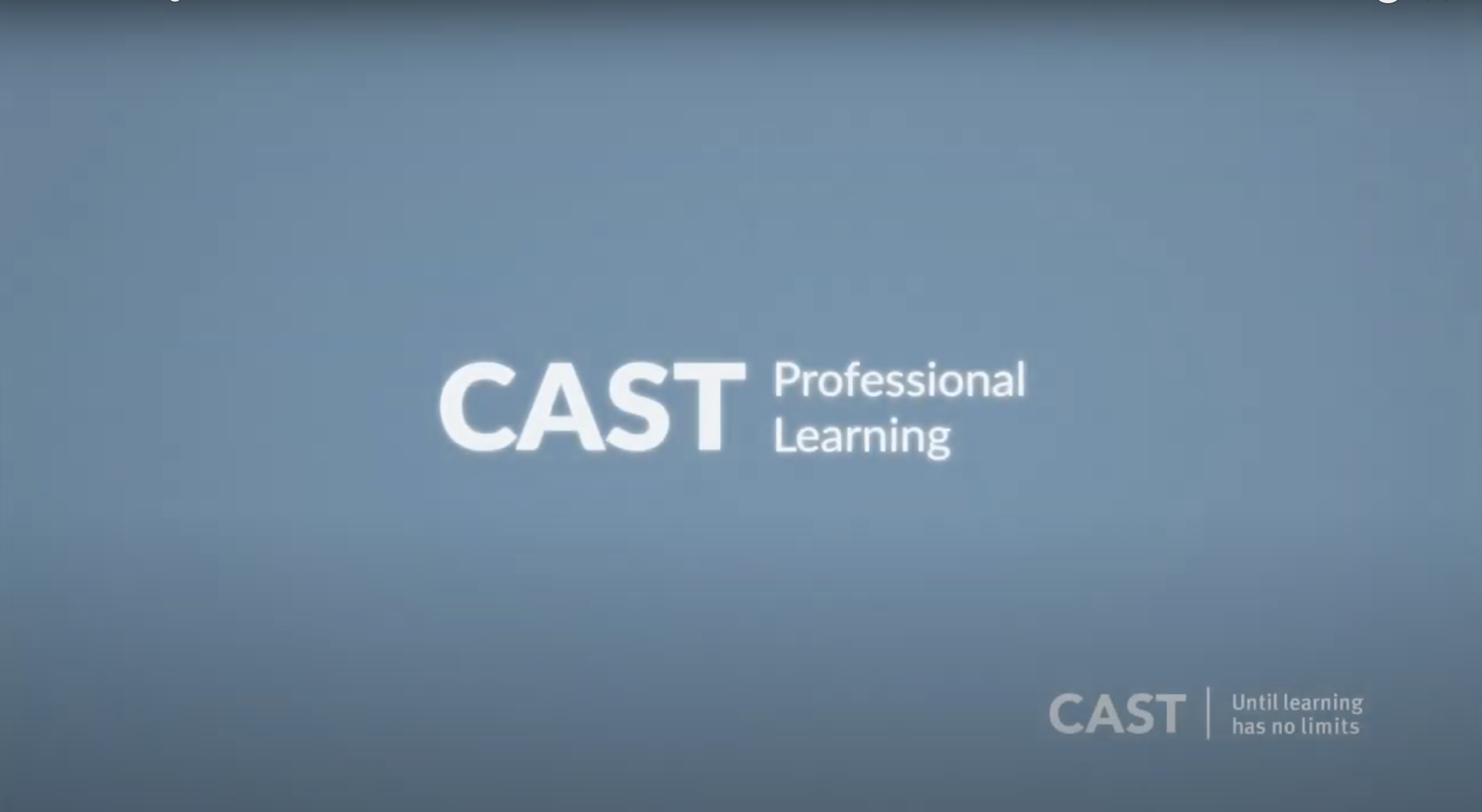 CAST - Professional Learning CAST - Professional Learning