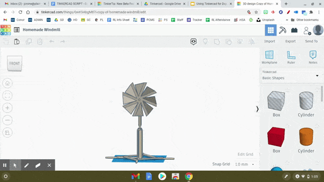 Tinkercad Windmill windmill created in Tinkercad