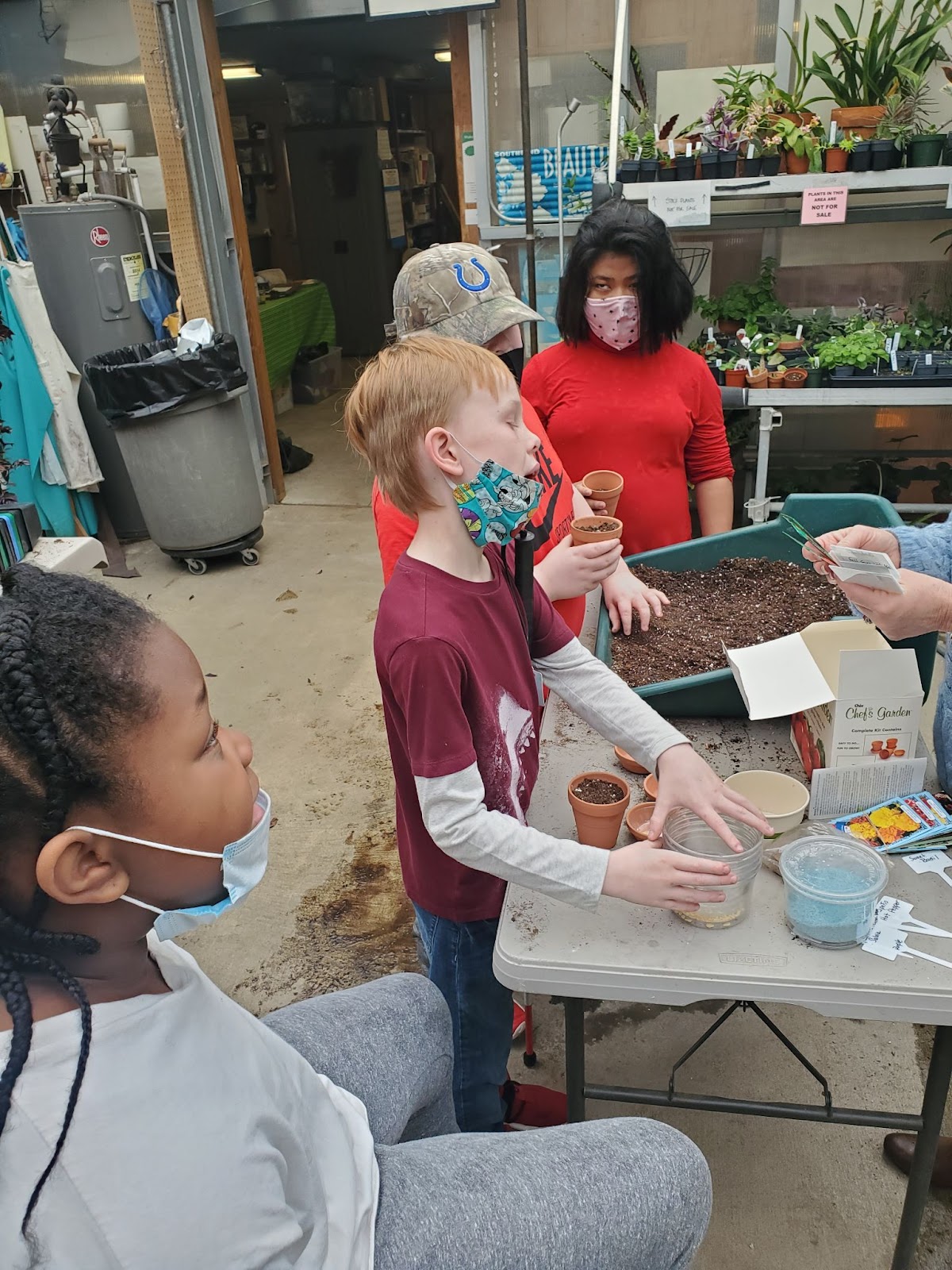 Visually Impaired Students - Greenhouse students at a greenhouse
