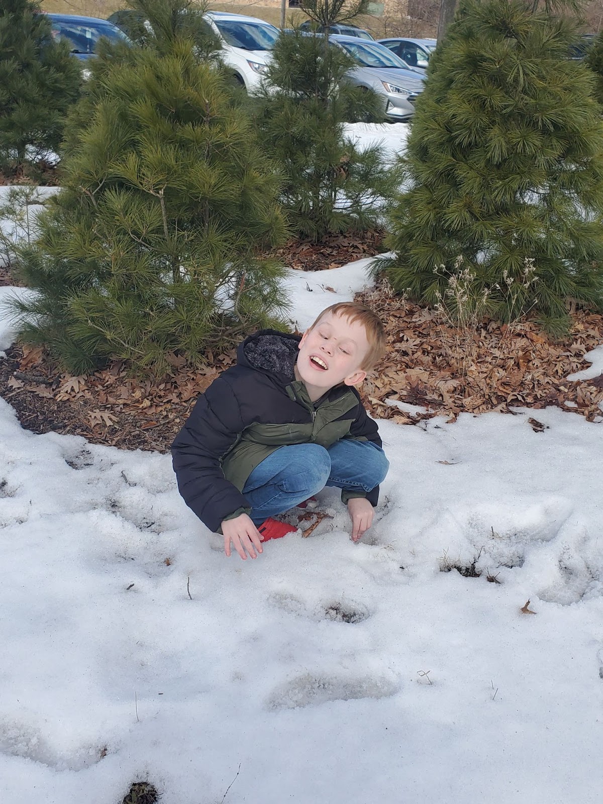 Visually Impaired Students - Snow student playing in the snow