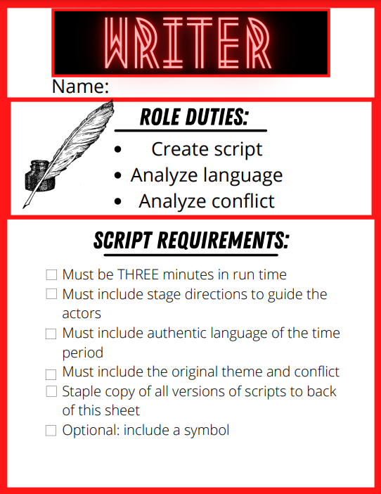 Script Writing project Script Writing project