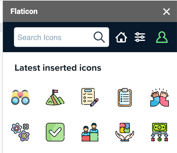 A graphic of a google search with icons below