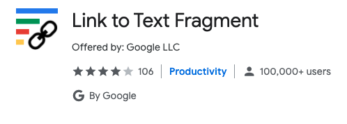 GoogleExtension-LinktoText Link to Text Fragment