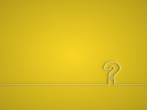 Graphic with question mark