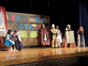 students performing in Beauty and the Beast