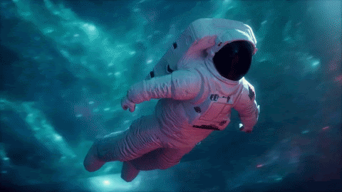 Astronaut flying in space astronaut in space