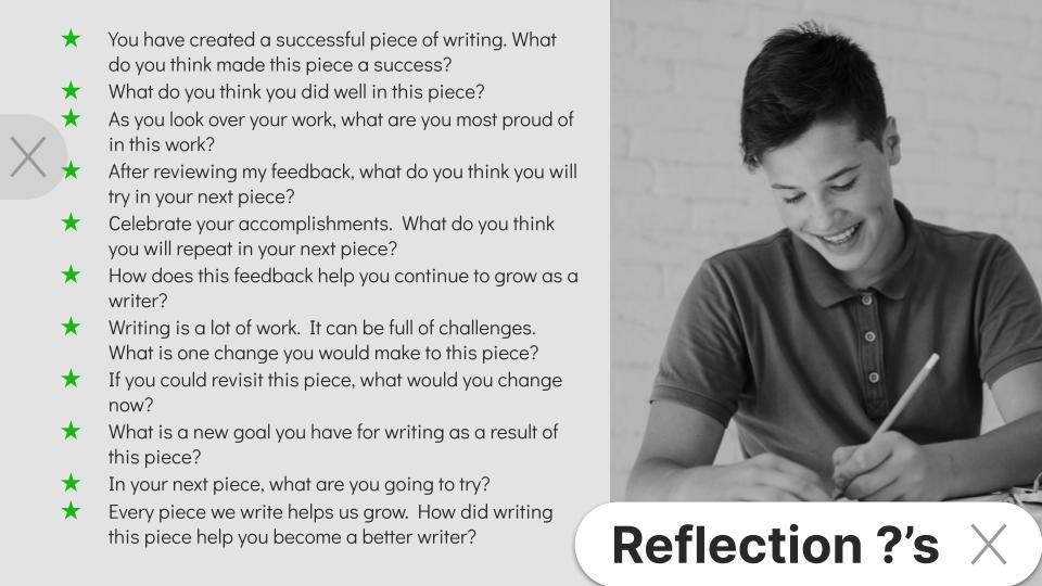 Reflection questions