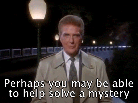 Solve a Mystery Perhaps you maybe able to help solve a mystery