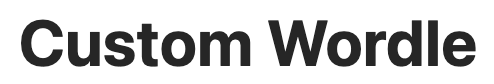 Custom Worldle Custom Worlde logo