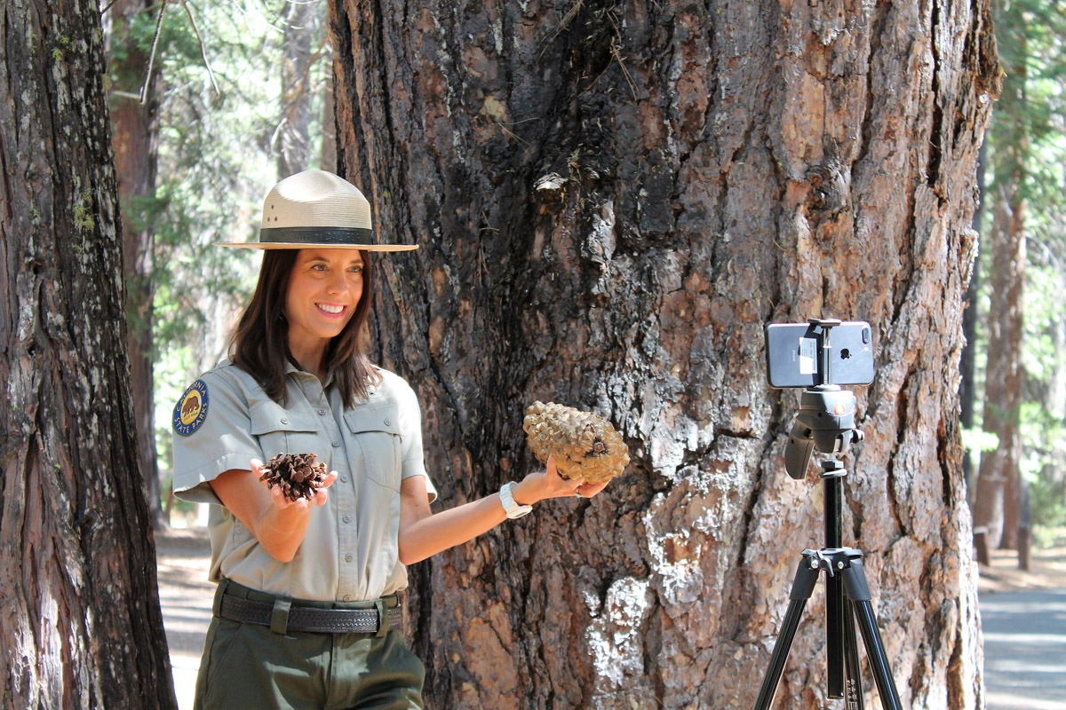 National Parks virutal field trip - keeper Park ranger streaming a class