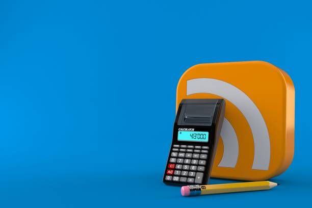 calculator and pencil graphic