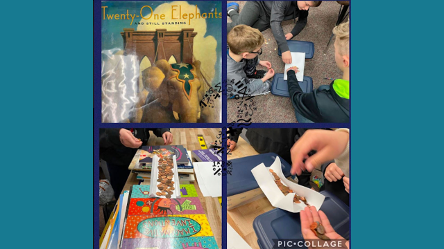 Students building their own bridges.