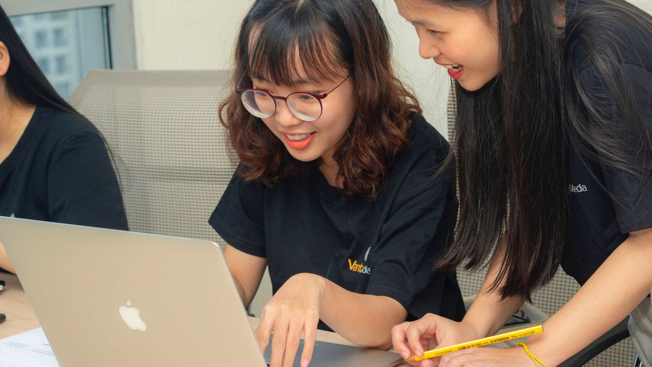 Students working on their computer.