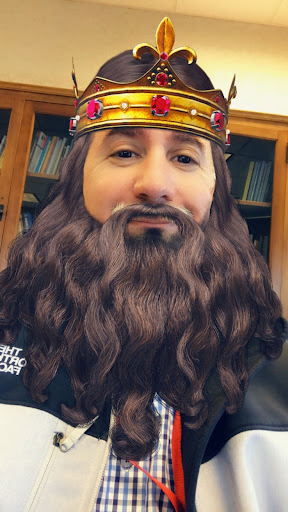 Tim as a King Tim with a kingly filter.