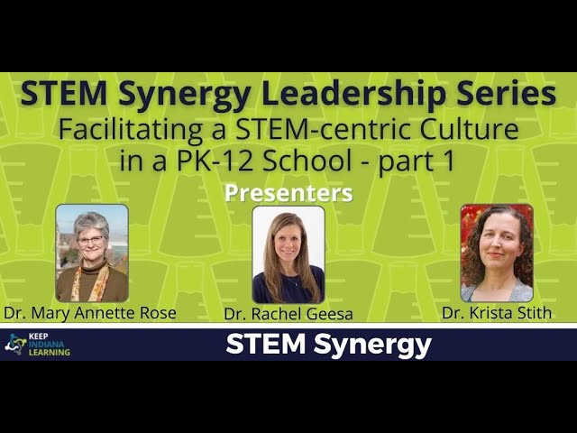 STEM Synergy Leadership Series- Facilitating a STEM-Centric Culture in PK-12 Schools (part 1)