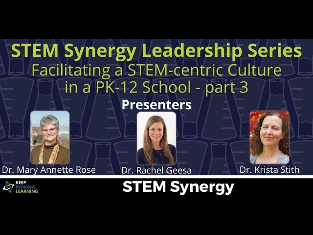 STEM Synergy Leadership Series- Facilitating a STEM-Centric Culture in PK-12 Schools (part 3)