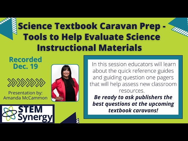 Science Textbook Caravan Prep with STEM Synergy